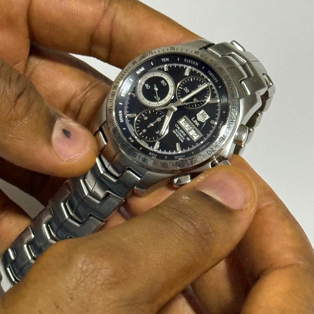 Tag Heuer Link CJF211A.BA0594 42mm Black Chrono Watch